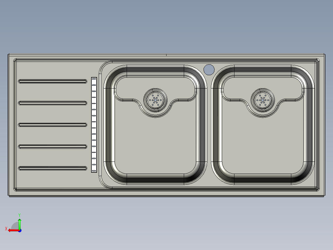 水槽、不锈钢水槽(60)后视图