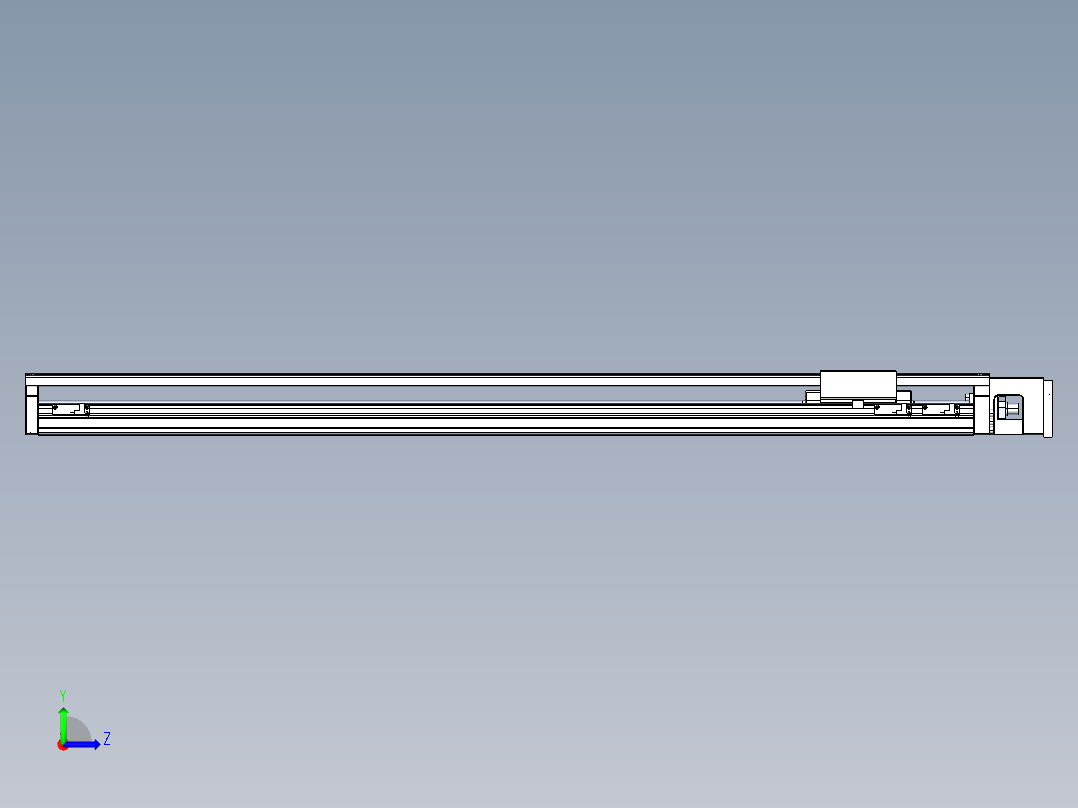 TPA-KNR-130E-2525C-L1150A1-M-H75-N3线性模块铝制底座左视图