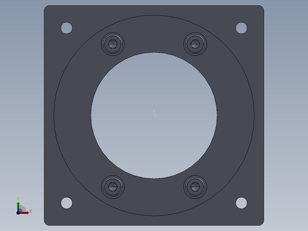 TPA-KSR86-F4 （松下750W）.step线性模块铝制底座前视图