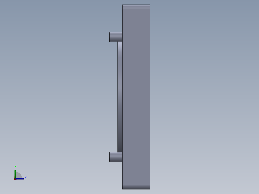 TPA-KSR86-F4 （松下750W）.step线性模块铝制底座左视图