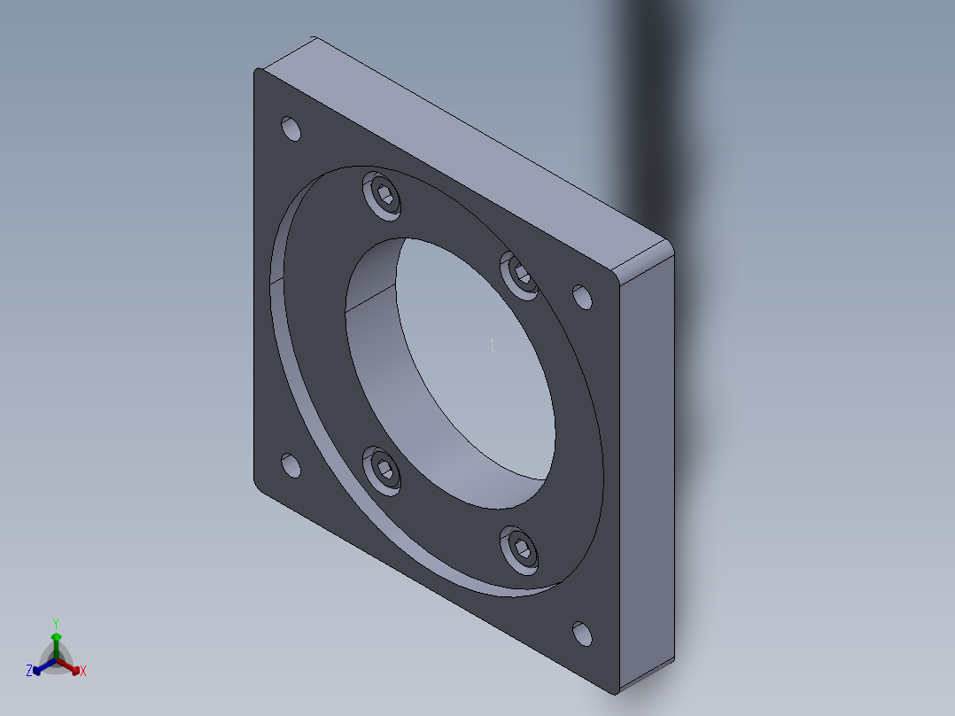 TPA-KSR86-F4 （松下750W）.step线性模块铝制底座正等轴测图