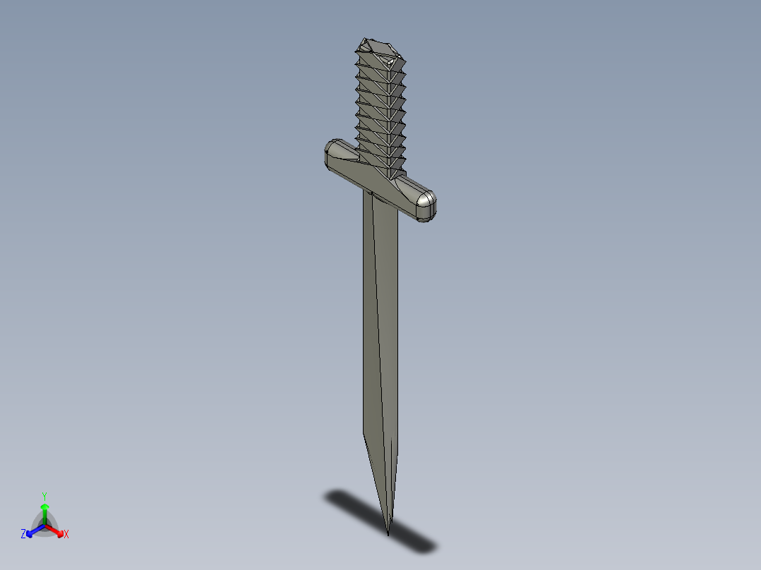 剑、宝剑(57)正等轴测图