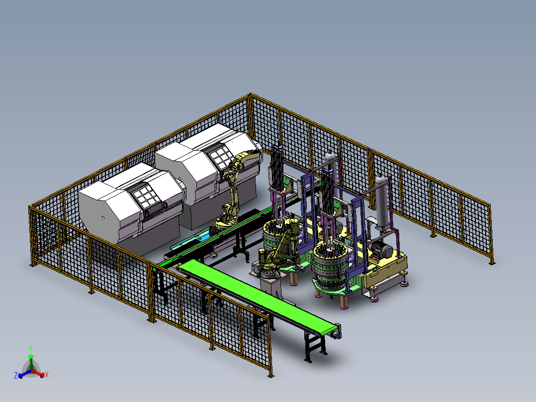电机轴加工装配线sw20