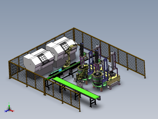 电机轴加工装配线sw20
