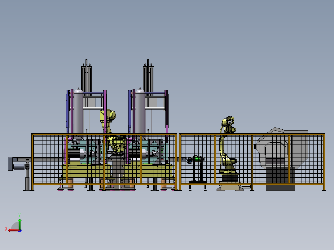 电机轴加工装配线sw20后视图