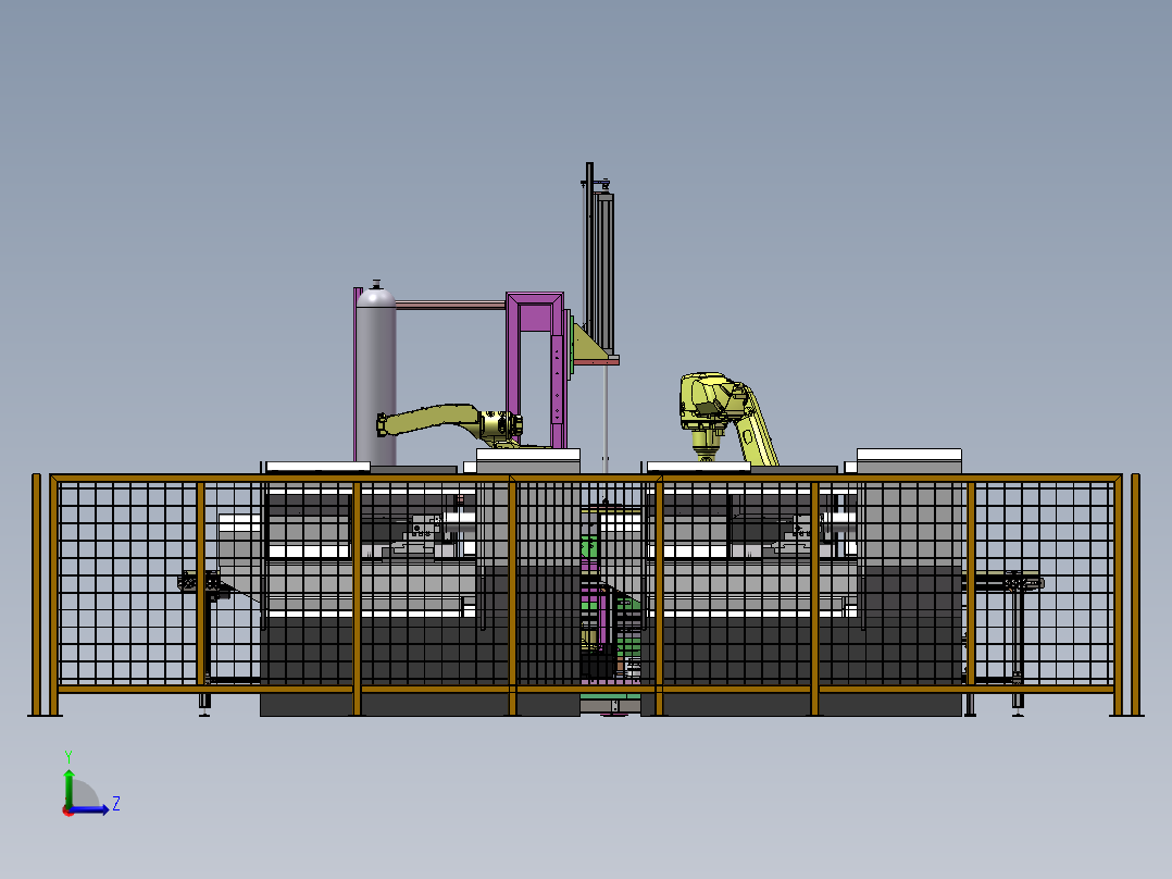 电机轴加工装配线sw20左视图