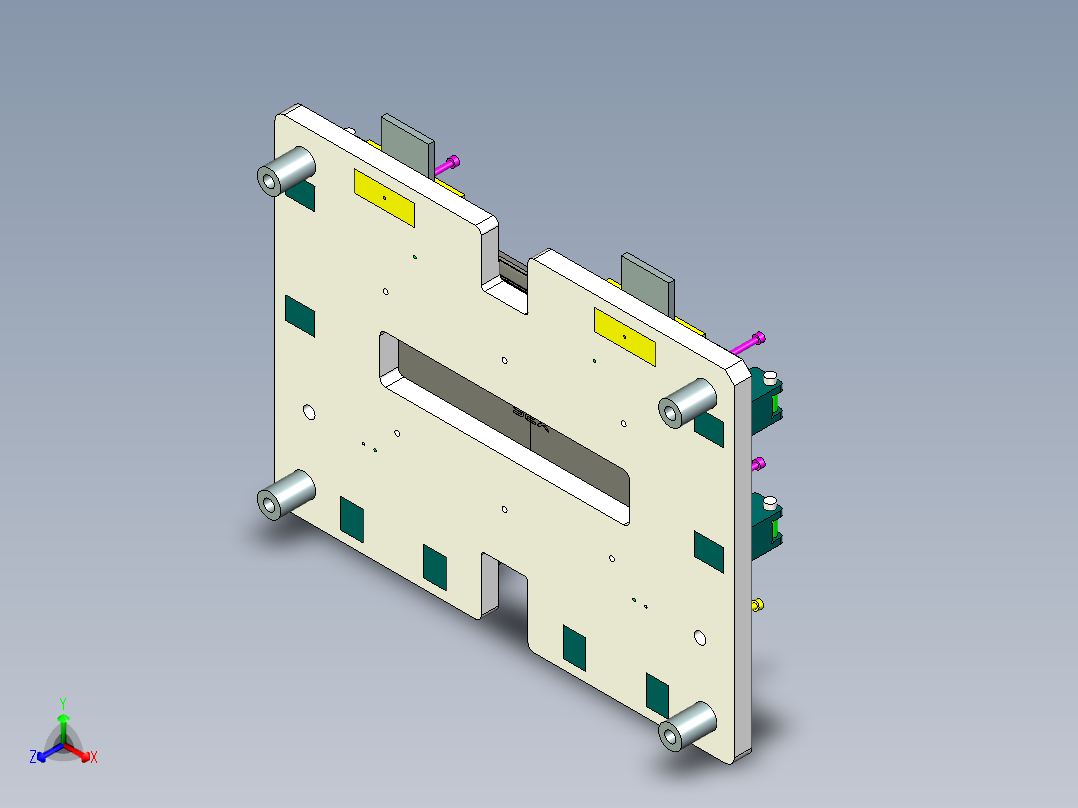 笔记本D壳孔位置度检具模型三维+CAD