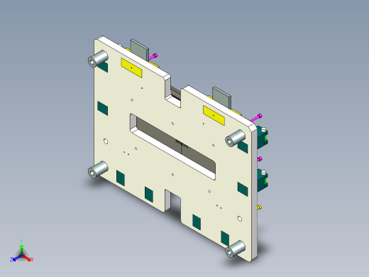 笔记本D壳孔位置度检具模型三维+CAD