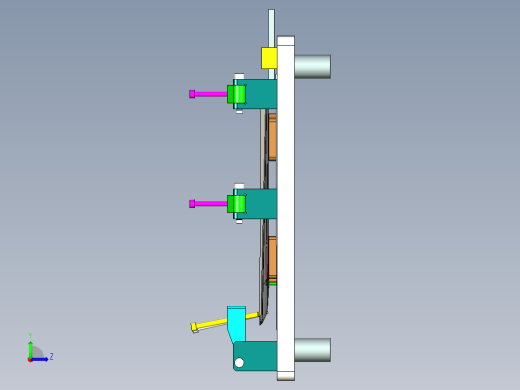 笔记本D壳孔位置度检具模型三维+CAD左视缩略图