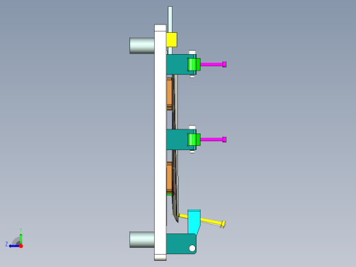 笔记本D壳孔位置度检具模型三维+CAD右视缩略图