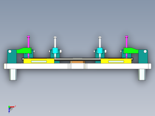 笔记本D壳孔位置度检具模型三维+CAD俯视缩略图