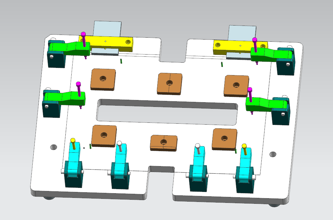 笔记本D壳孔位置度检具模型三维+CAD