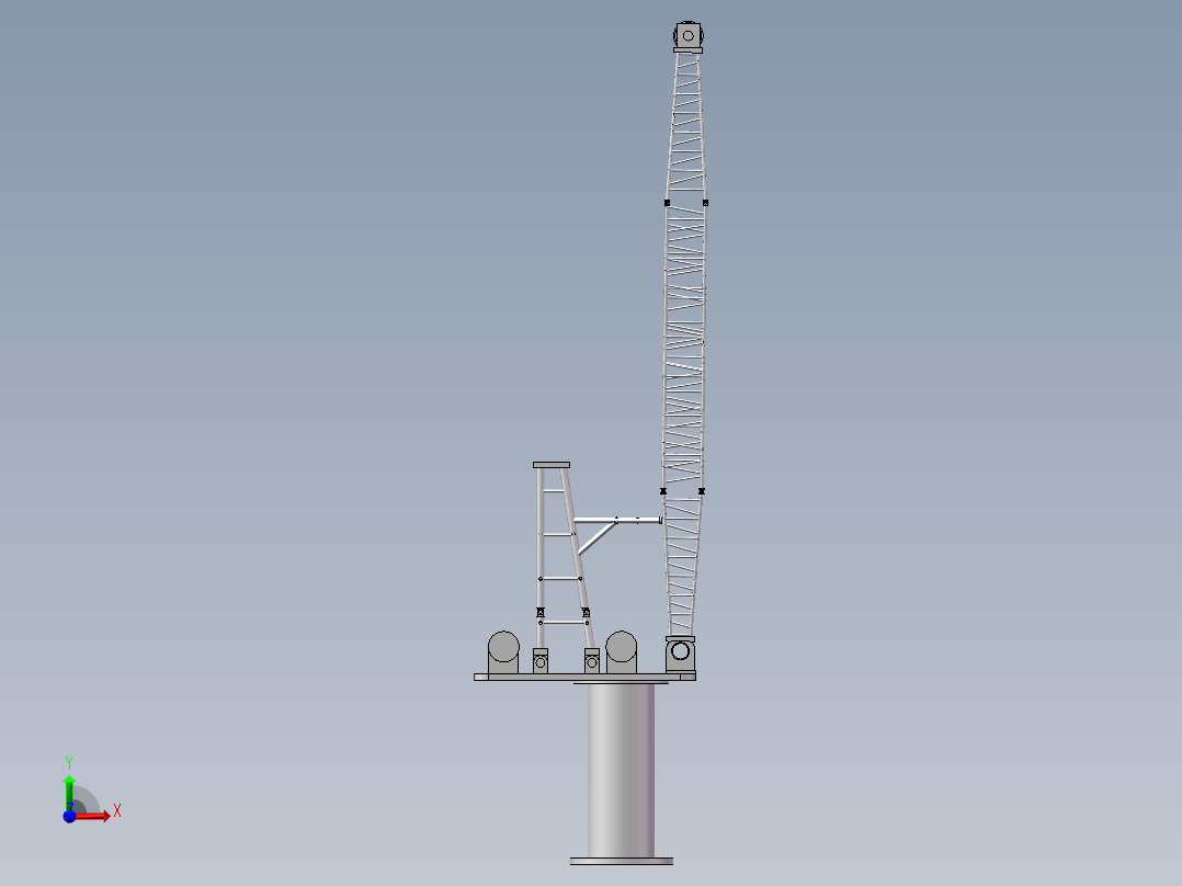 海洋起重机前视图