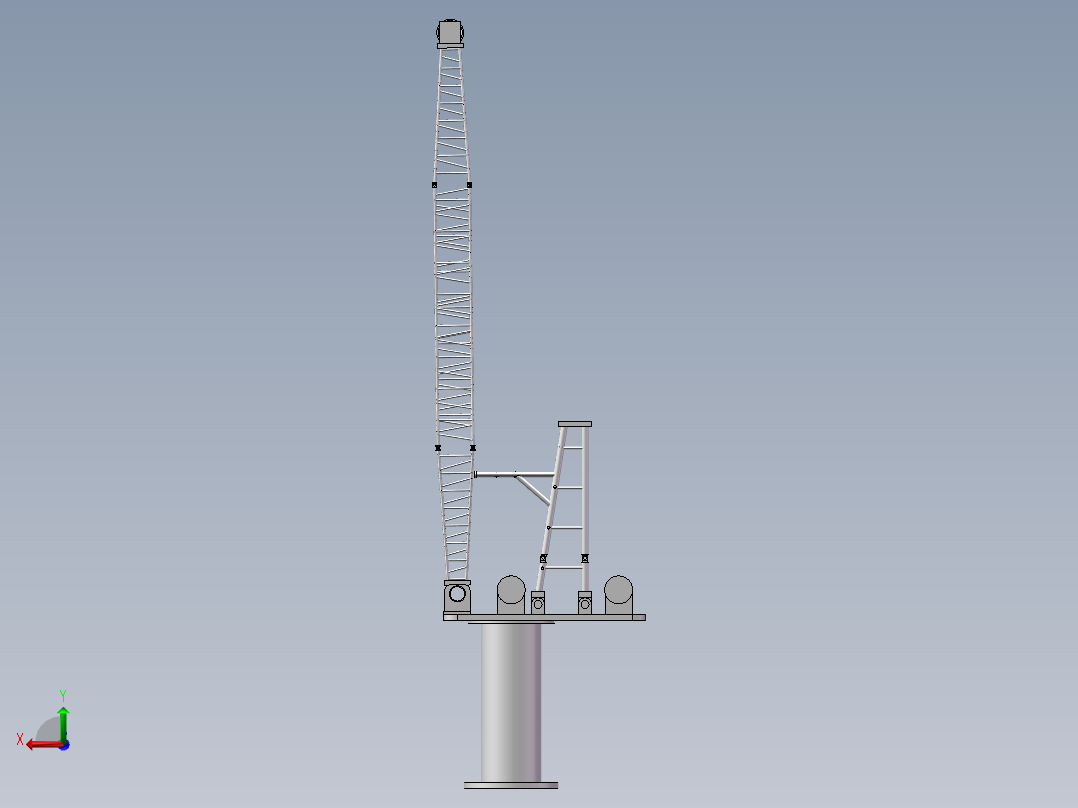 海洋起重机后视图