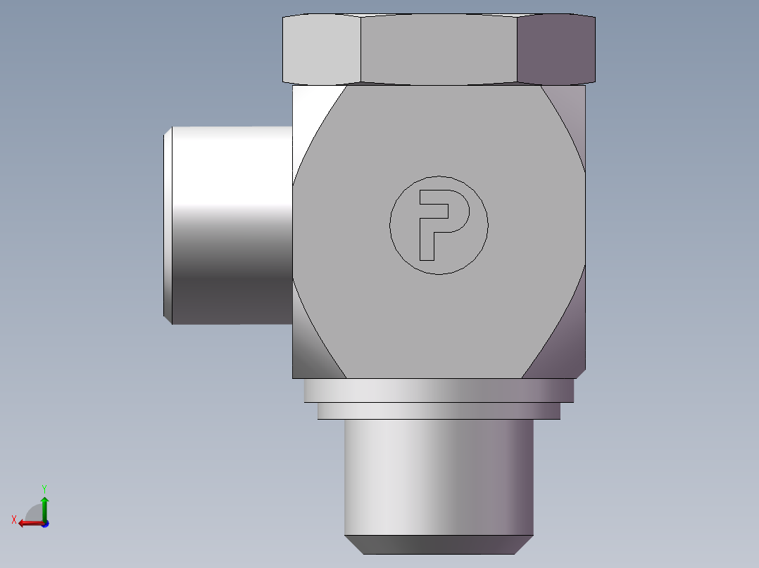 高压铰接式90度接头、1DI-22-B08后视图
