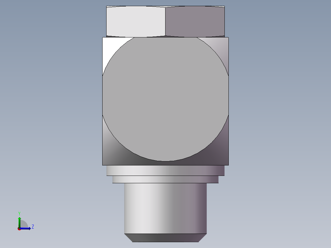 高压铰接式90度接头、1DI-22-B08左视图