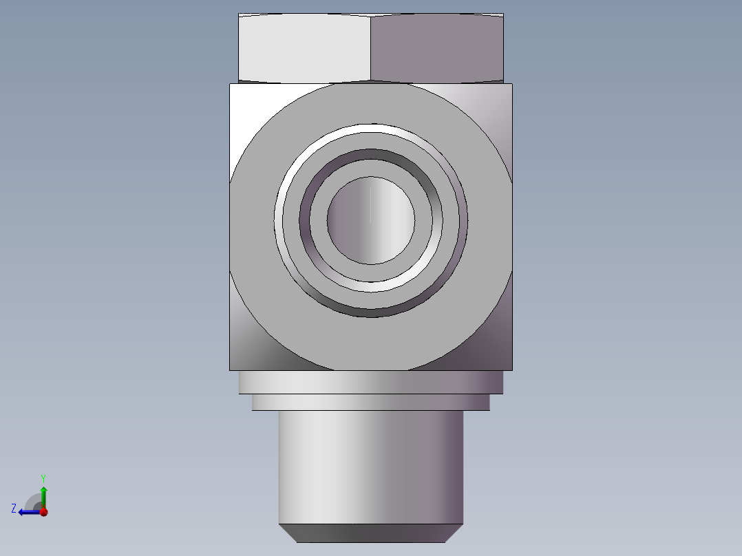 高压铰接式90度接头、1DI-22-B08右视图