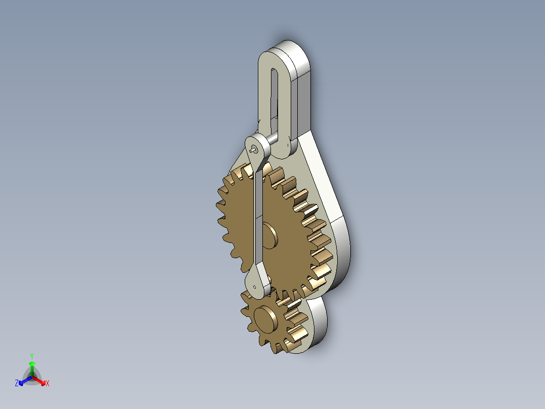 精密齿轮驱动线性执行器主视图