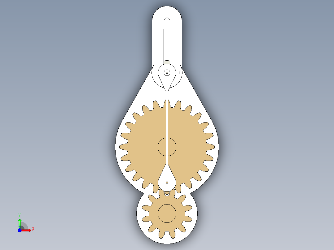 精密齿轮驱动线性执行器前视图