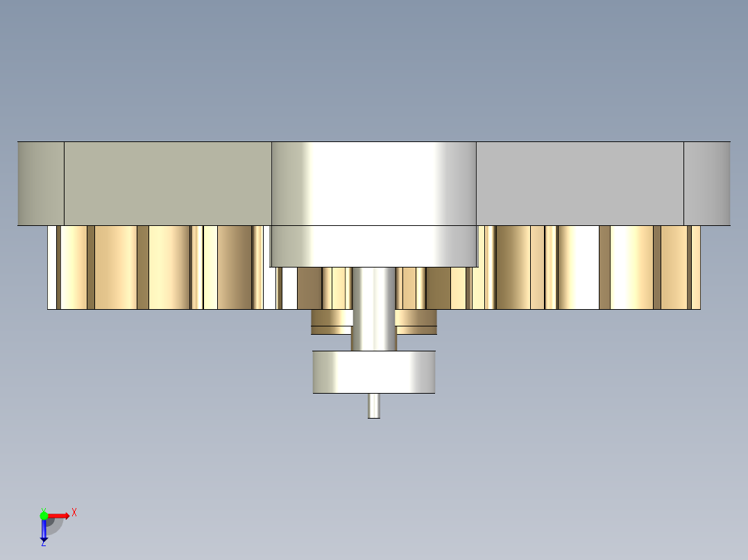 精密齿轮驱动线性执行器俯视图