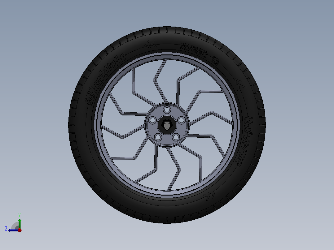 轮毂、轮胎(109)主视图