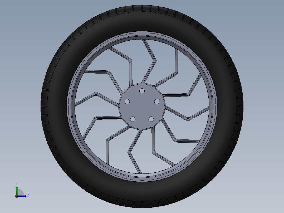 轮毂、轮胎(109)左视图