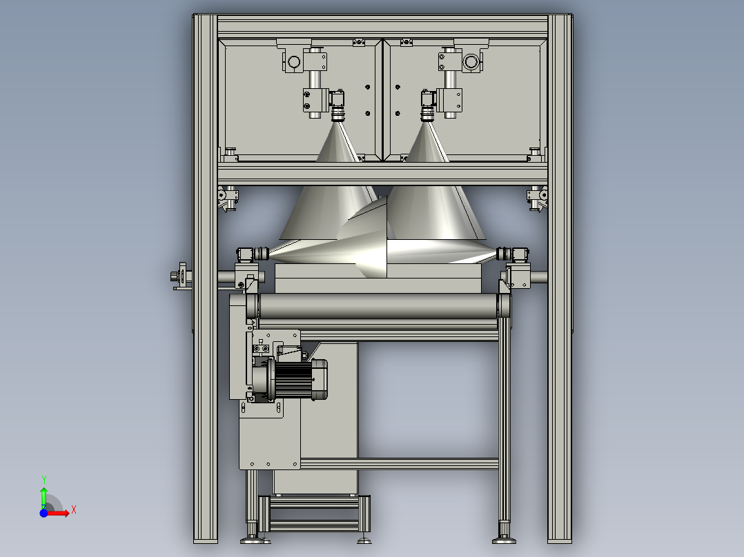 砂芯视觉检测与砂芯在线喷码工位前视图