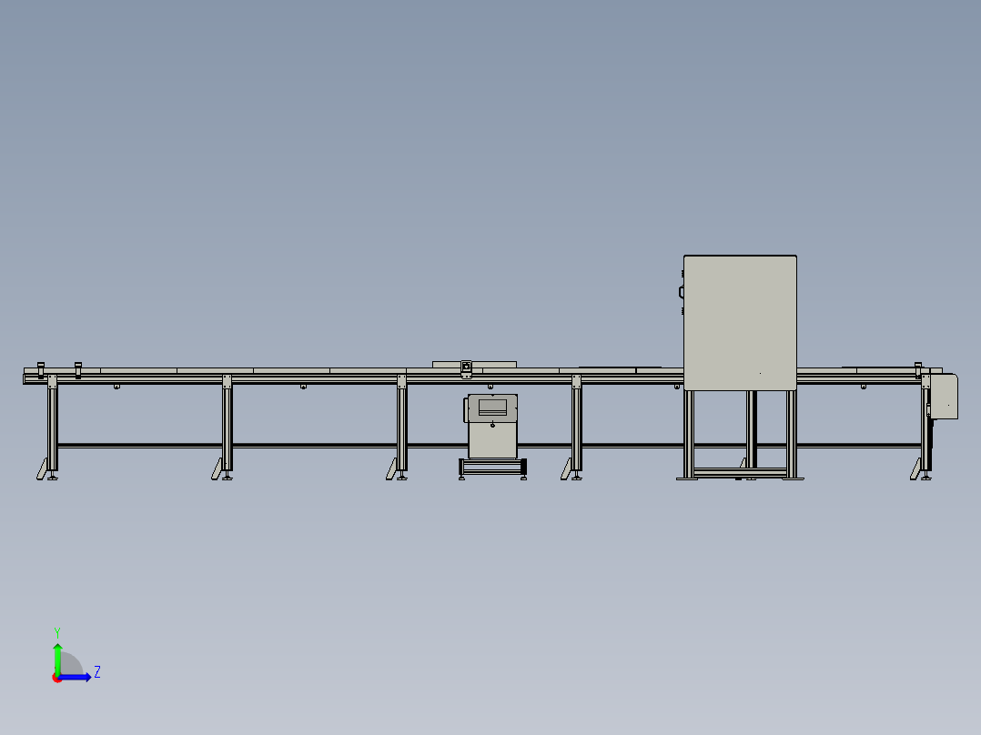 砂芯视觉检测与砂芯在线喷码工位左视图