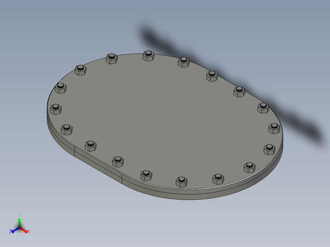 人孔manhole-1 2 STP正等轴测图