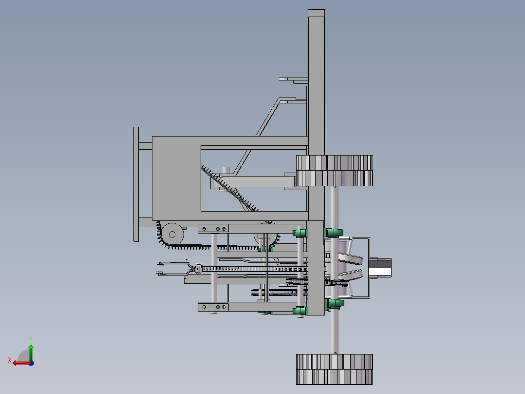 链夹式大葱移栽机的设计【三维SW+5张CAD图纸+说明】后视图