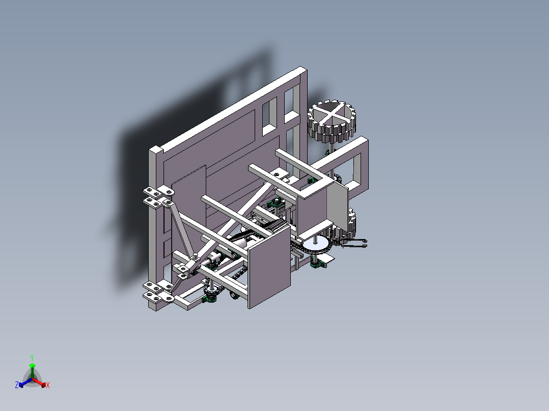 链夹式大葱移栽机的设计【三维SW+5张CAD图纸+说明】正等轴测图