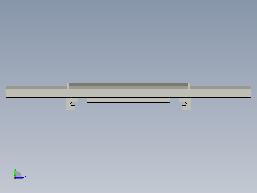 GPG-C机型刮刀620MM最长尺寸螺丝固定间距286MM)左视图