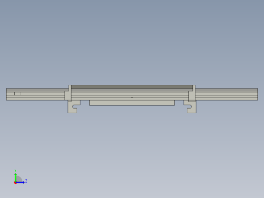GPG-C机型刮刀620MM最长尺寸螺丝固定间距286MM)左视缩略图