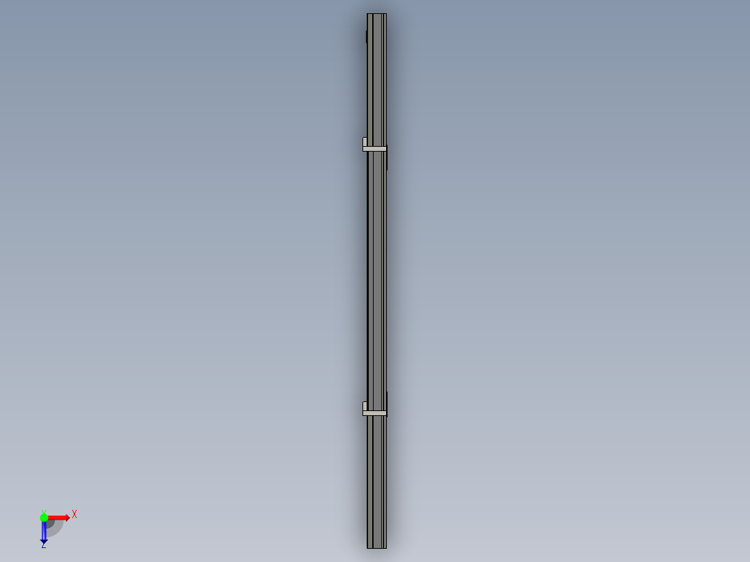 GPG-C机型刮刀620MM最长尺寸螺丝固定间距286MM)俯视图