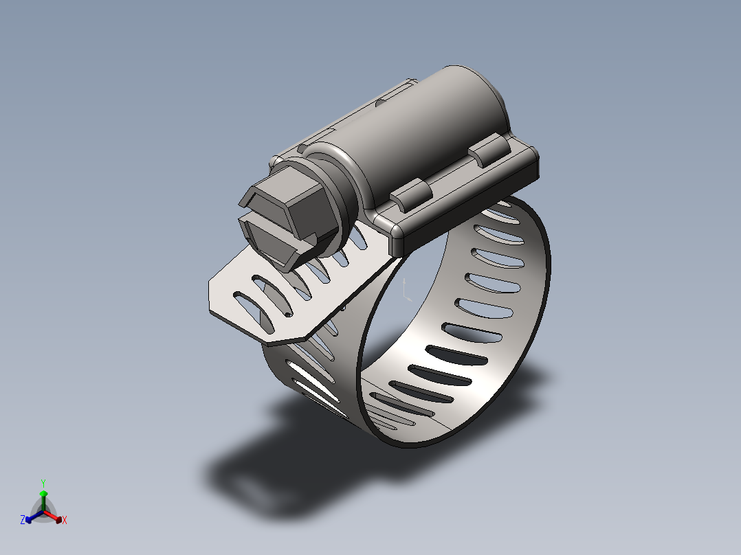 夹箍正等轴测图