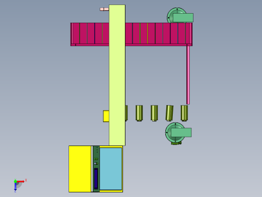 外圆无心磨上下料装置俯视缩略图