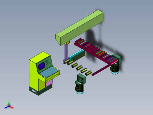 外圆无心磨上下料装置正等轴测缩略图