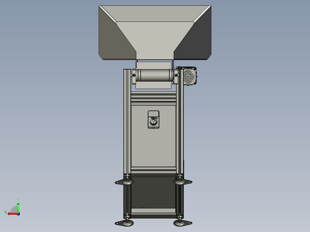 HLCY02-02-00-00平皮带爬坡机提升后视图