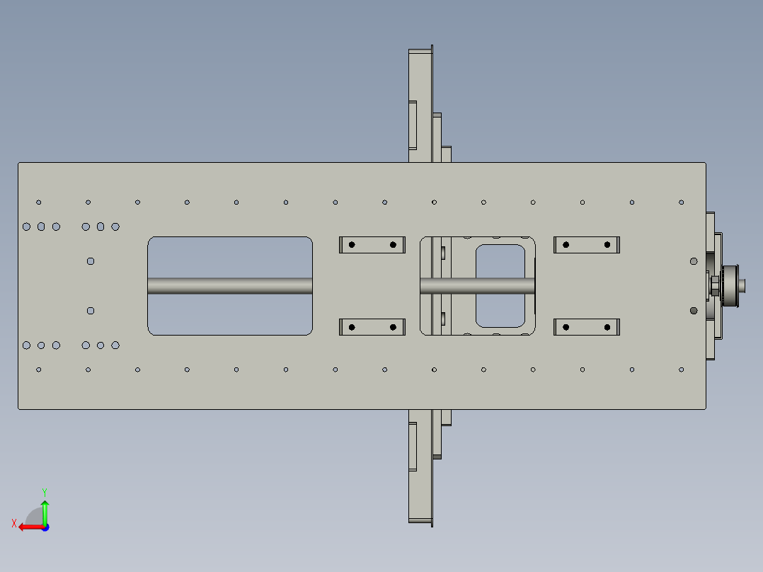 上下料升降组件后视图
