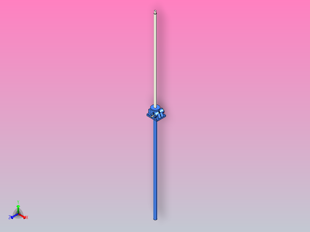 SWL1 丝杆升降型蜗轮丝杆升降机[SWL1TM-1AⅠ-500-Z-A]主视图