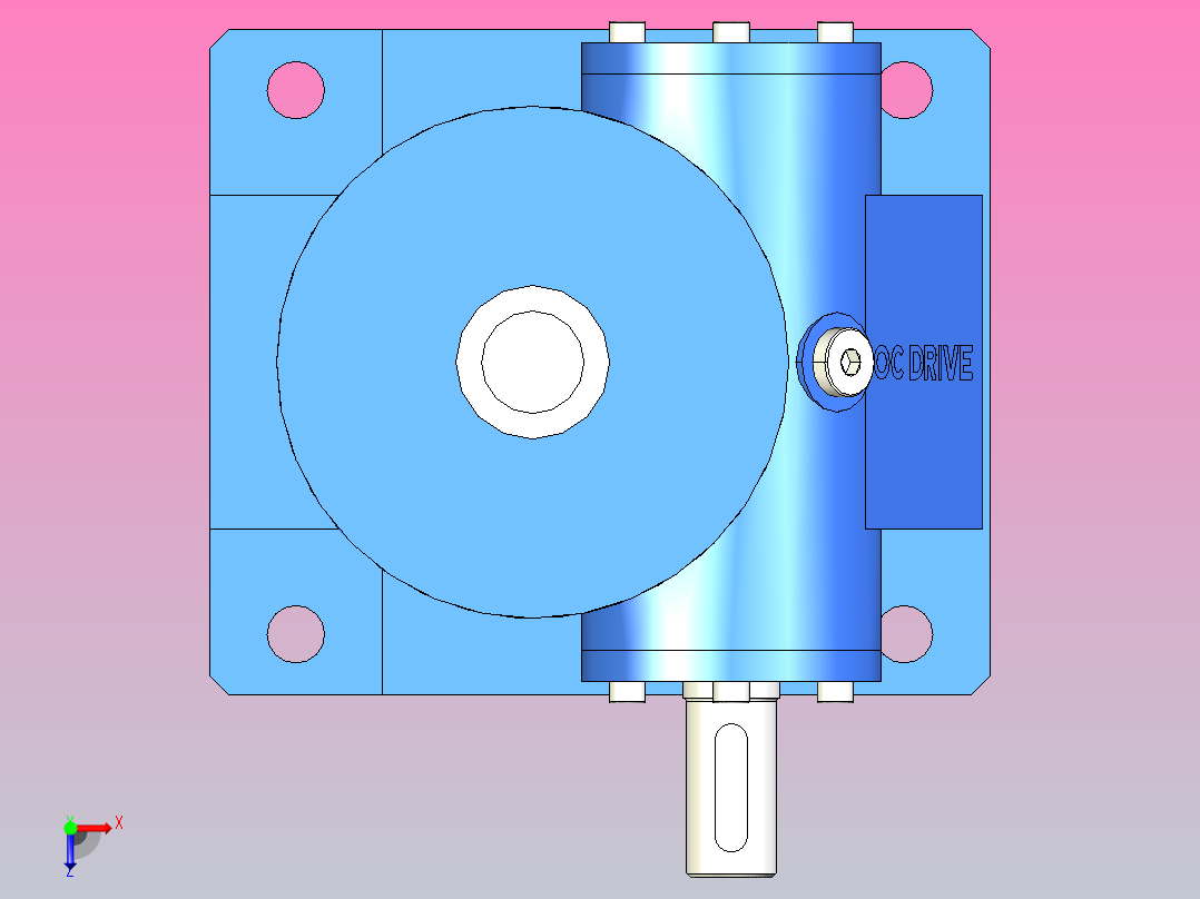SWL1 丝杆升降型蜗轮丝杆升降机[SWL1TM-1AⅠ-500-Z-A]俯视图