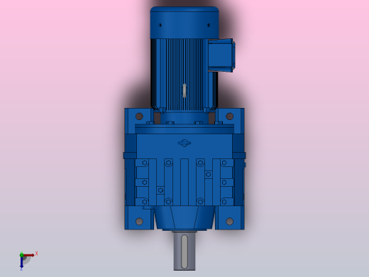 R167底脚轴伸式安装斜齿轮减速机R167-Y22-4P-180L-M1-0°俯视缩略图