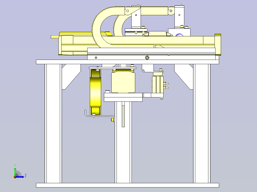一种均分切断机构3D图纸左视图