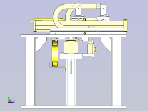 一种均分切断机构3D图纸左视缩略图