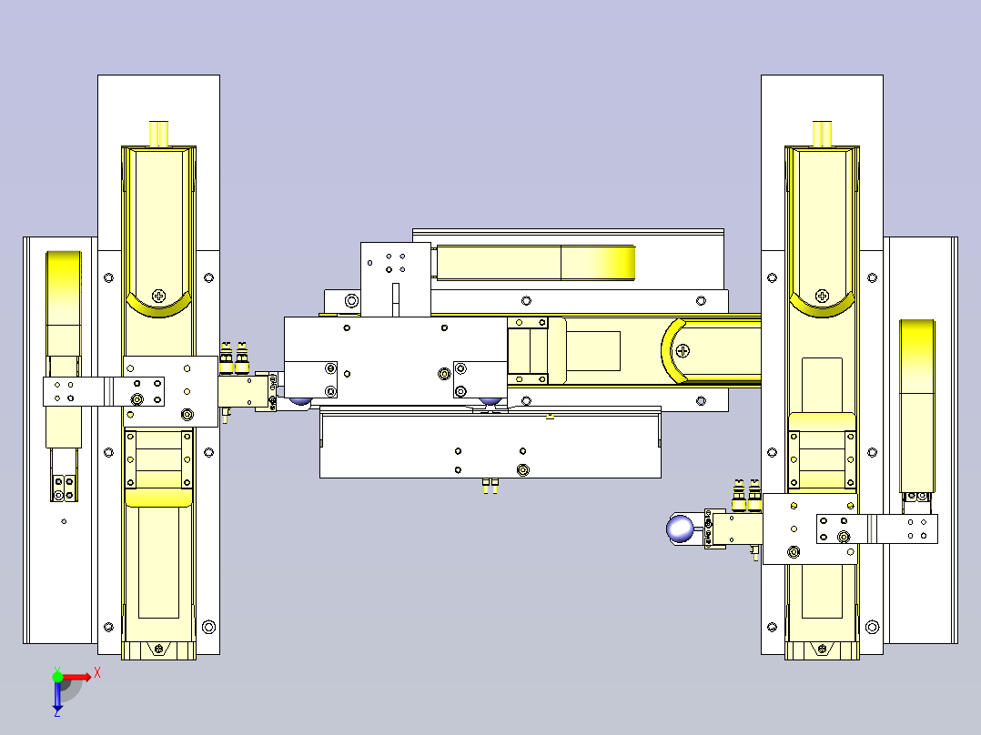一种均分切断机构3D图纸俯视图
