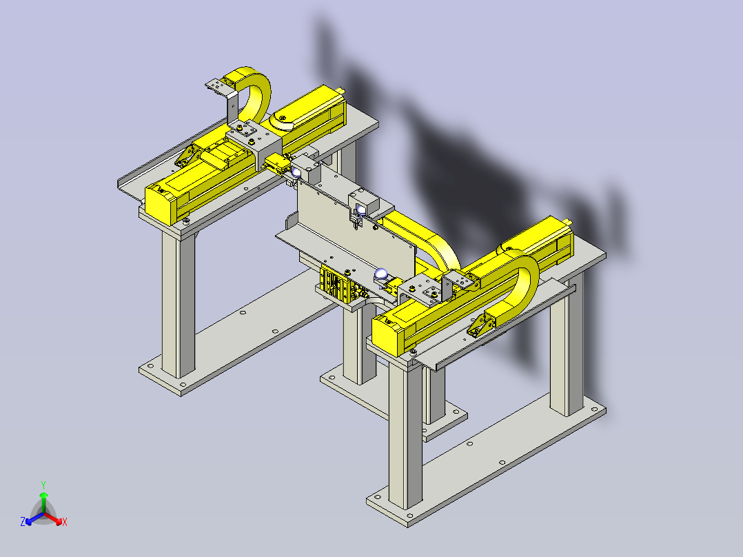 一种均分切断机构3D图纸正等轴测图
