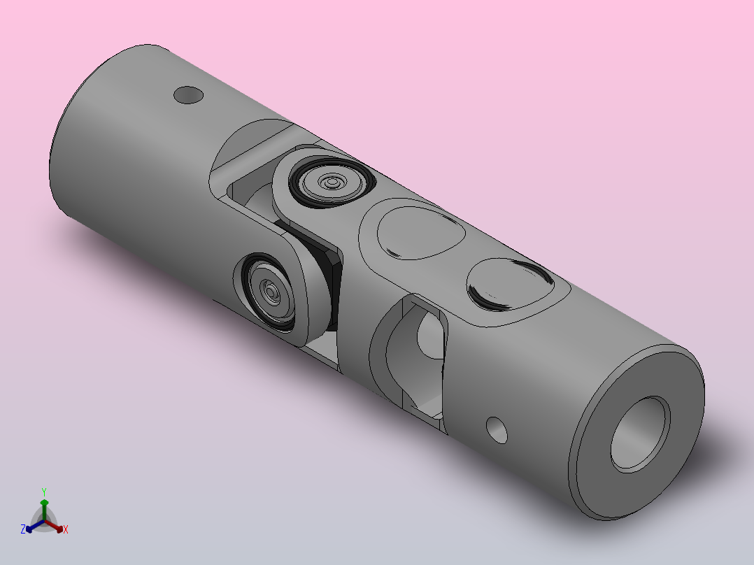 万向联轴器WX2-CN-Φ8／ΦWX,WXD型小型十字轴万向联轴器主视图
