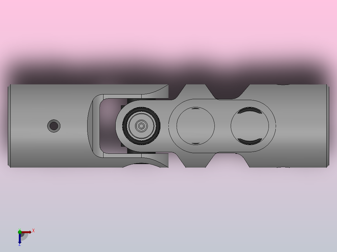万向联轴器WX2-CN-Φ8／ΦWX,WXD型小型十字轴万向联轴器俯视图