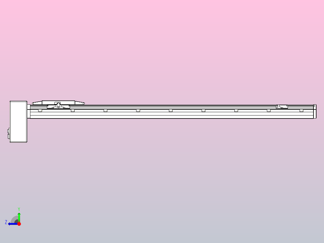 机器人皮带驱动直线轴TPA-GCB-150-P80-L1000-RP-M75-N3右视图