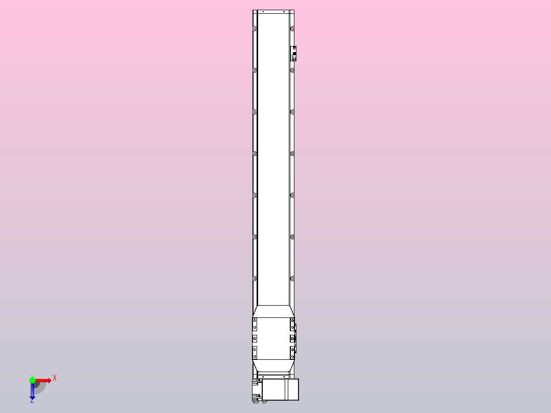 机器人皮带驱动直线轴TPA-GCB-150-P80-L1000-RP-M75-N3俯视图